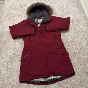 Columbia Omni-Heat Utility Parka Coat | Burgundy | Large